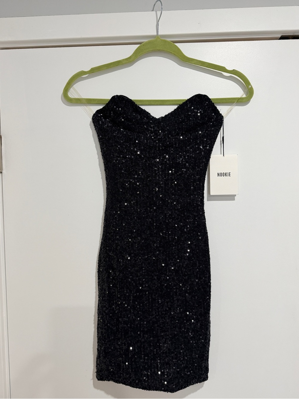 Nookie Valentina Black Mini Squence Dress